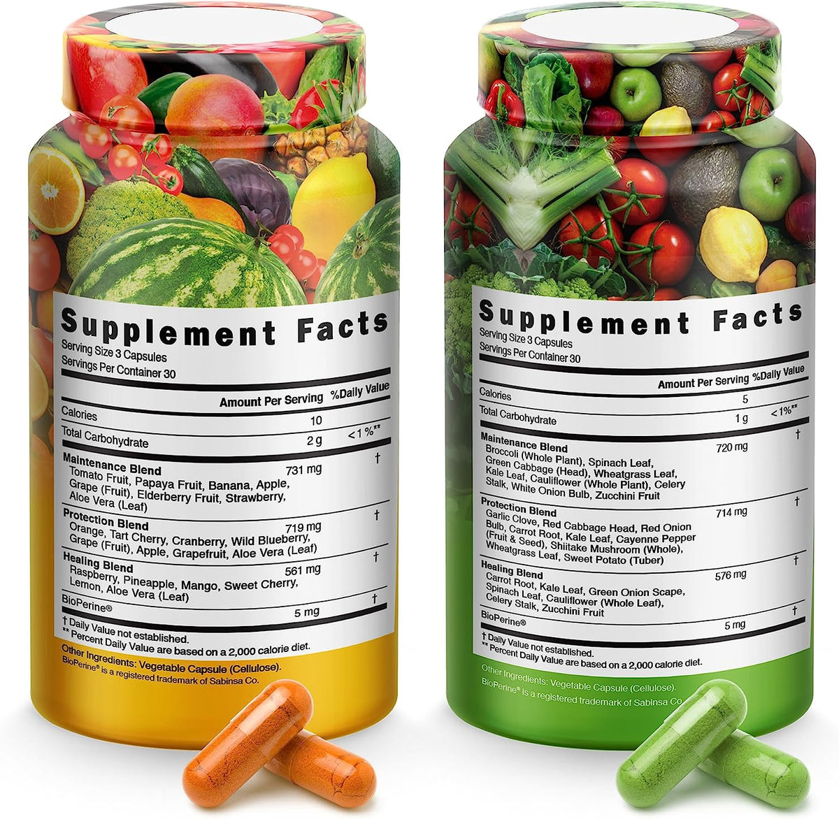 Superfood Fruit and Vegetable Capsules - 180 Count