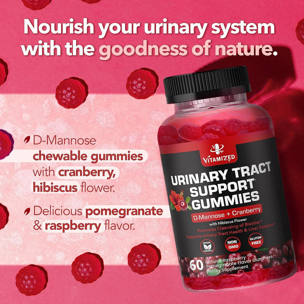 D-Mannose + Cranberry Gummies