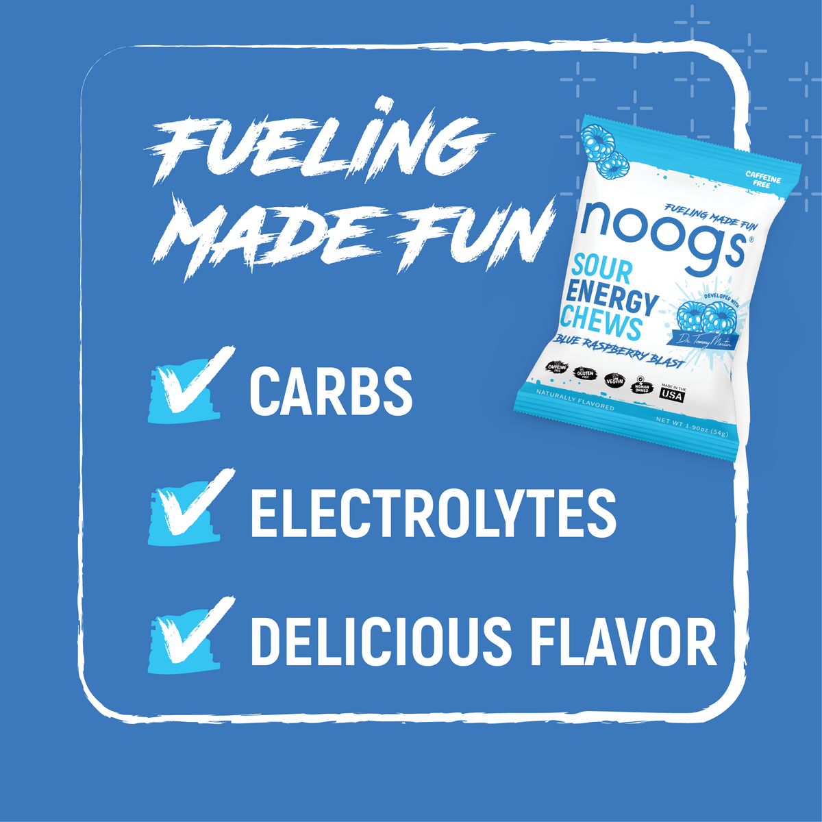 Blue Raspberry Blast Sour Energy Chews