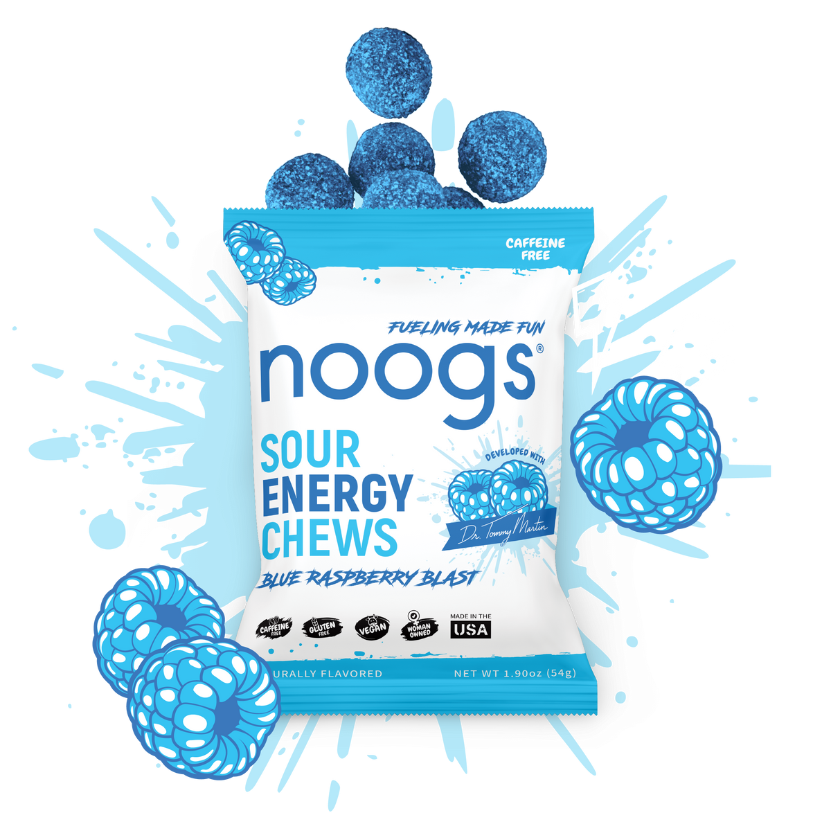 Blue Raspberry Blast Sour Energy Chews