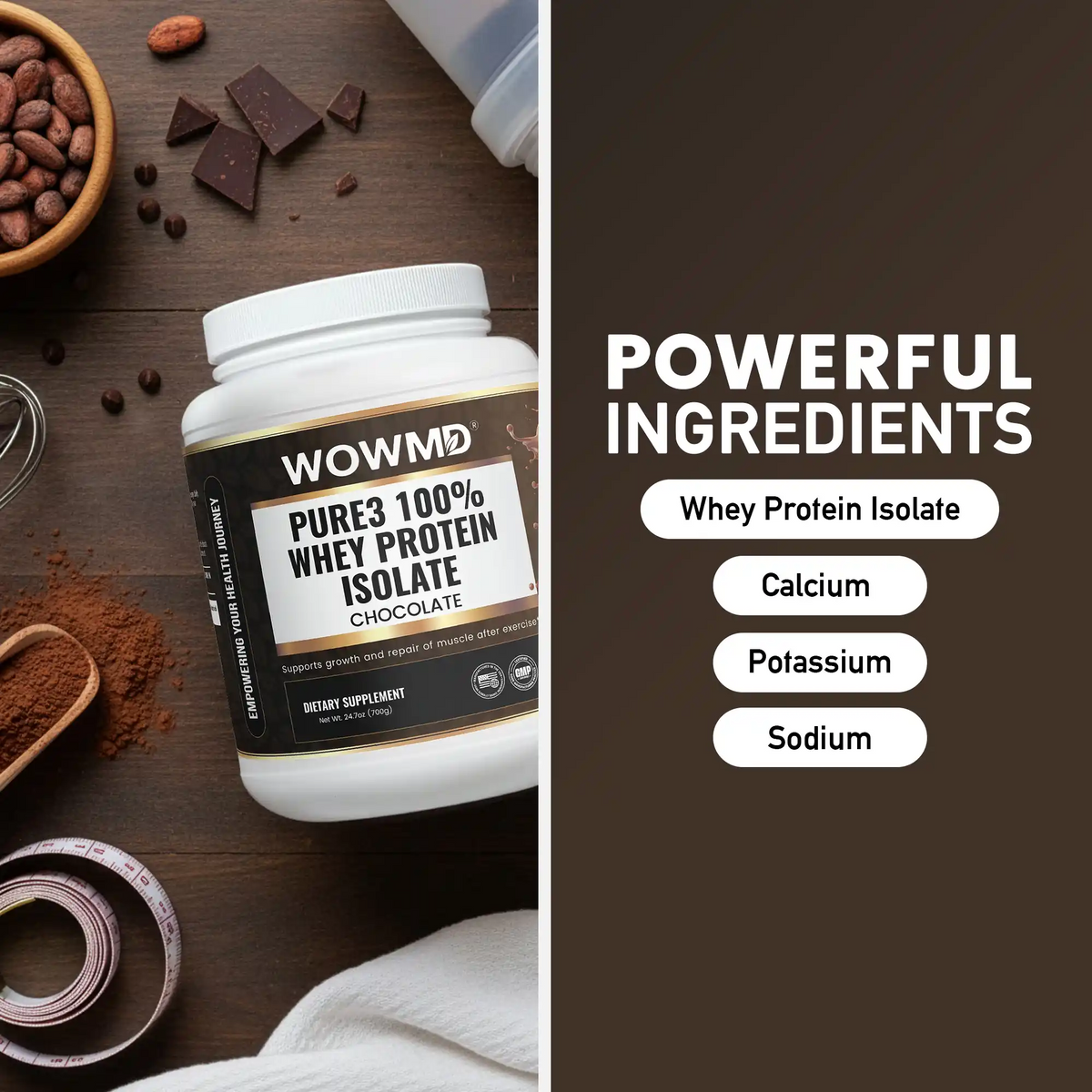 Pure3 100% Whey Protein Isolate (Chocolate)